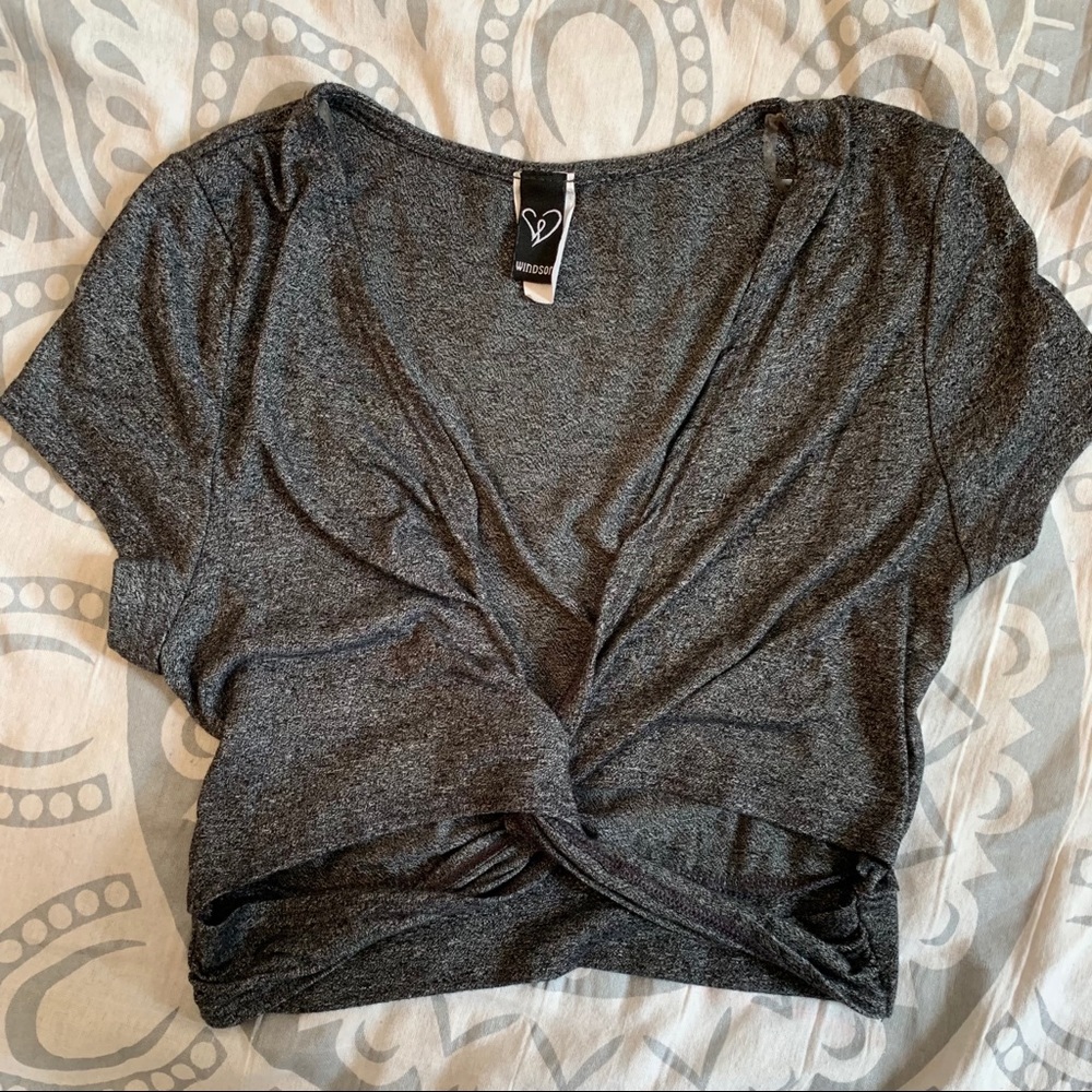 Grey Windsor Crop Top